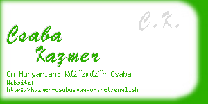 csaba kazmer business card